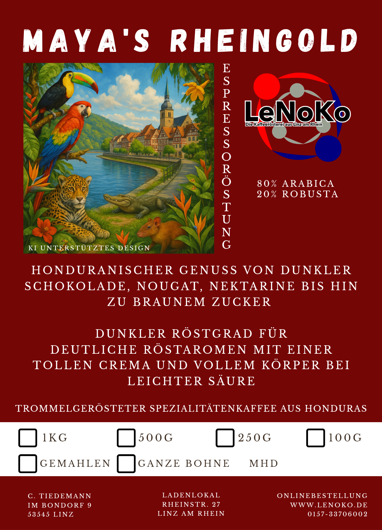 Espressoröstung Mayas Rheingold