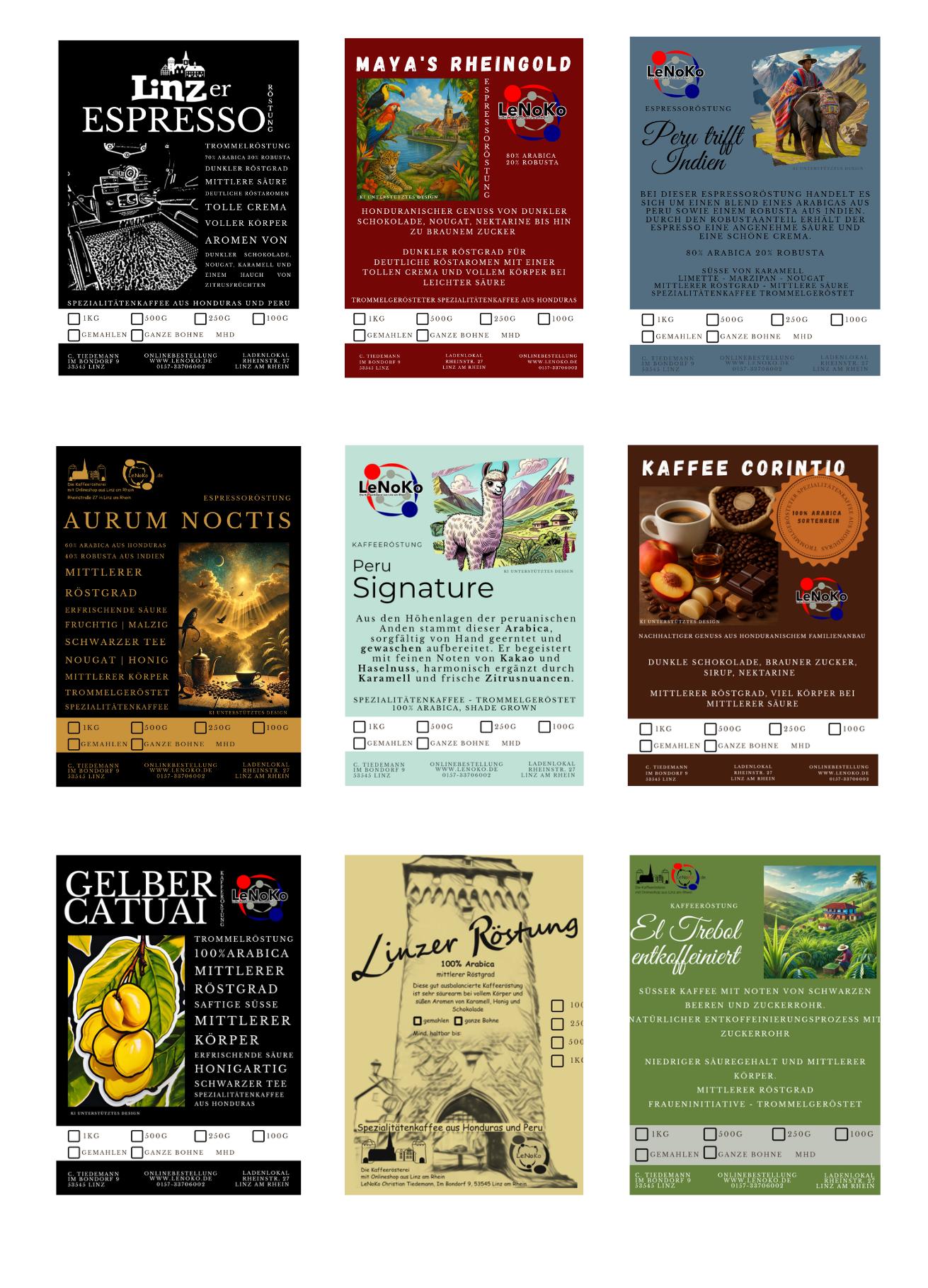 LeNoKo Probier-Paket - 9 Sorten à 100g